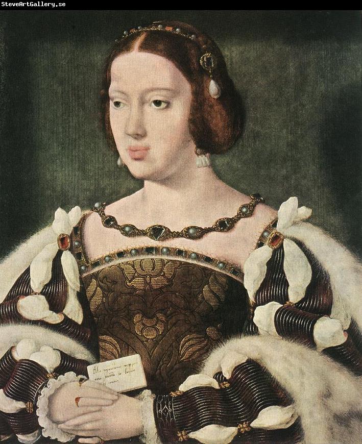 CLEVE, Joos van Portrait of Eleonora, Queen of France  fdg